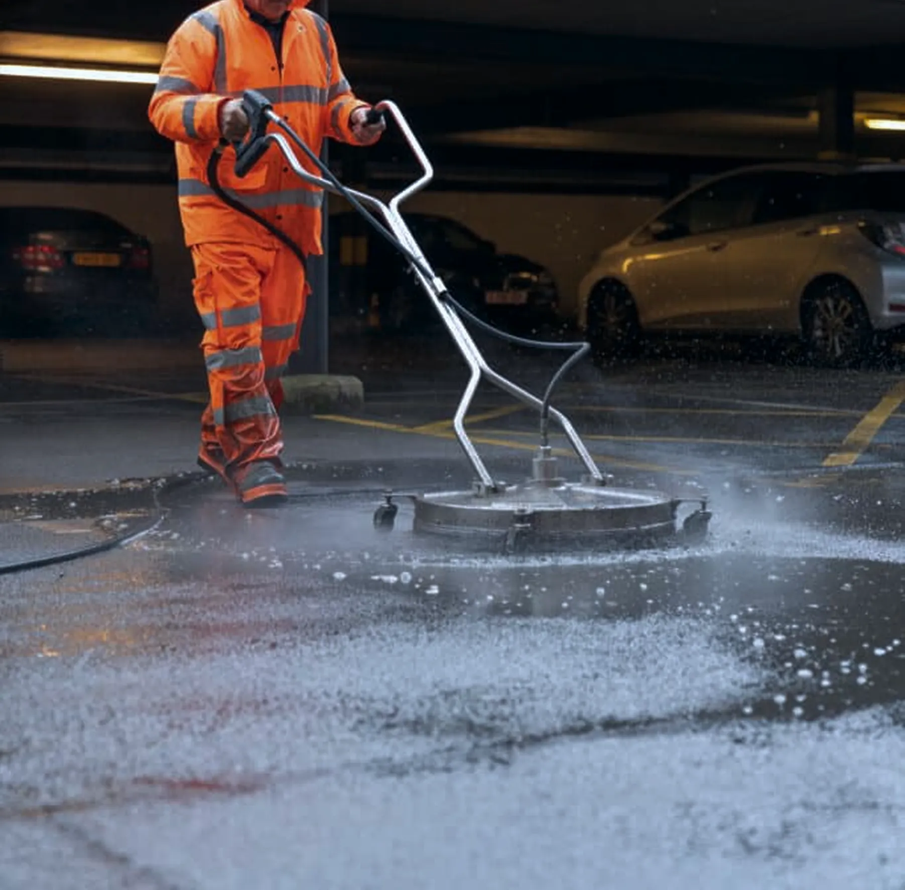 Parking lot cleaning